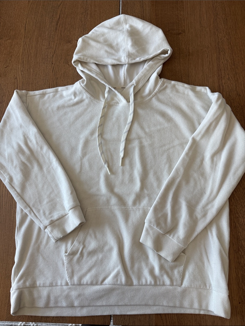 Marc New York White Hooded Pullover Sweatshirt